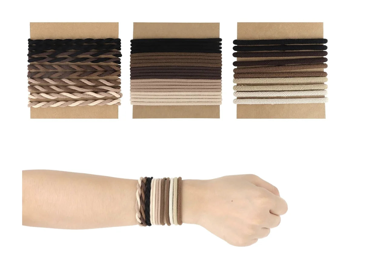30PCS Boho Elastic Hair Tie for All Hair types