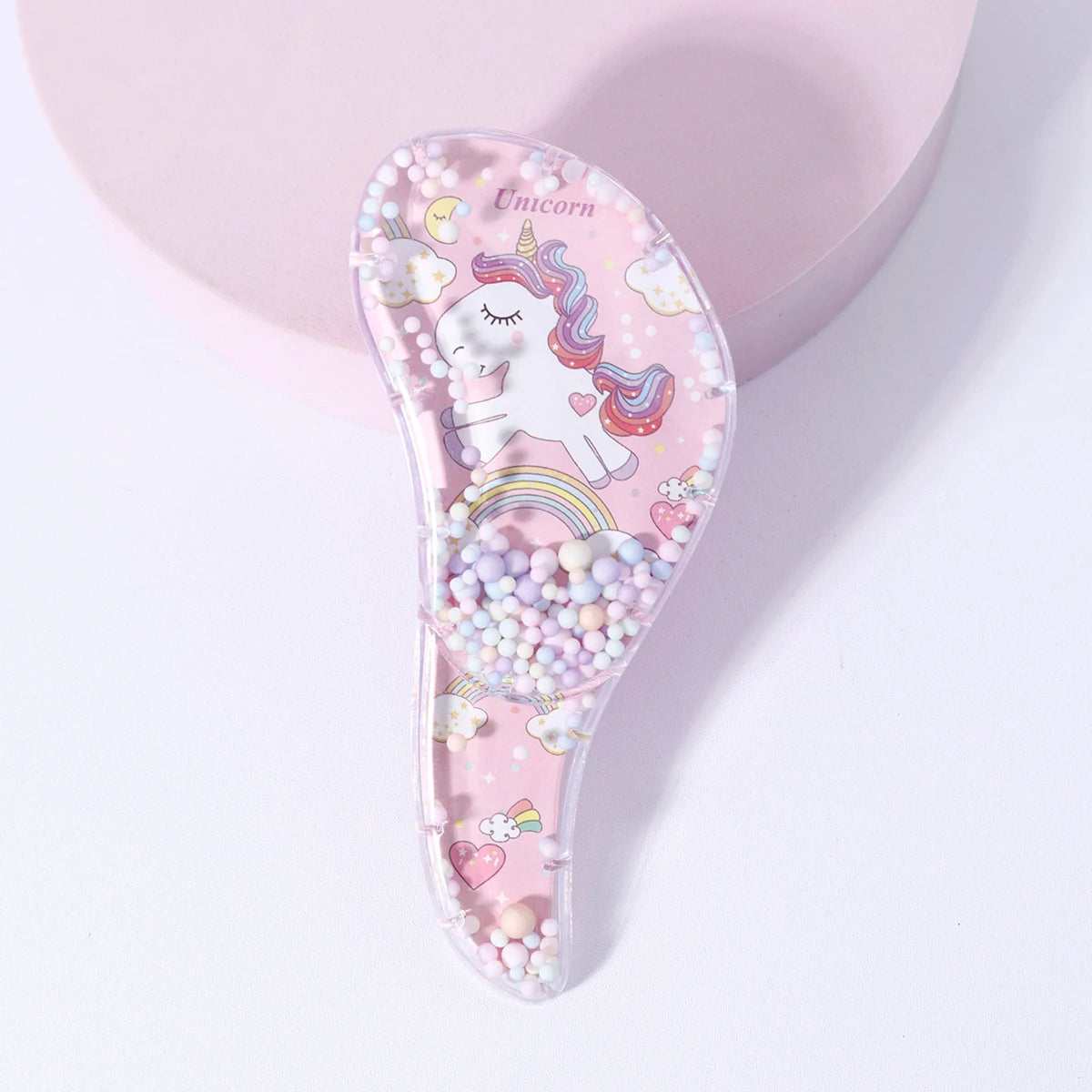 4-piece Cartoon Unicorn hair comb set- foldable hair brush with mirror included!