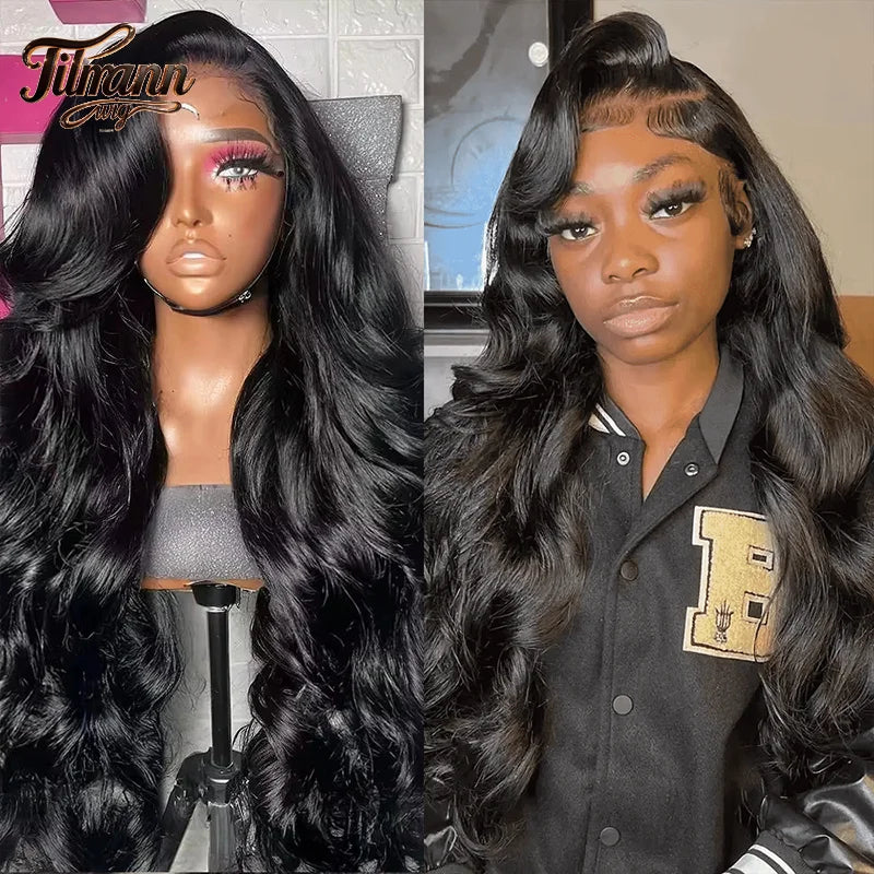 13x6 Pre Plucked Human Hair Body Wave 360 Full Human Hair Wigs