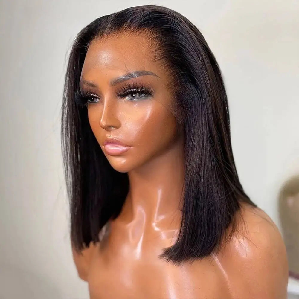 13X4 Lace Front Pre Plucked Bob Human Hair Wigs