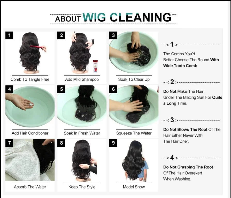13x6 Pre Plucked Human Hair Body Wave 360 Full Human Hair Wigs