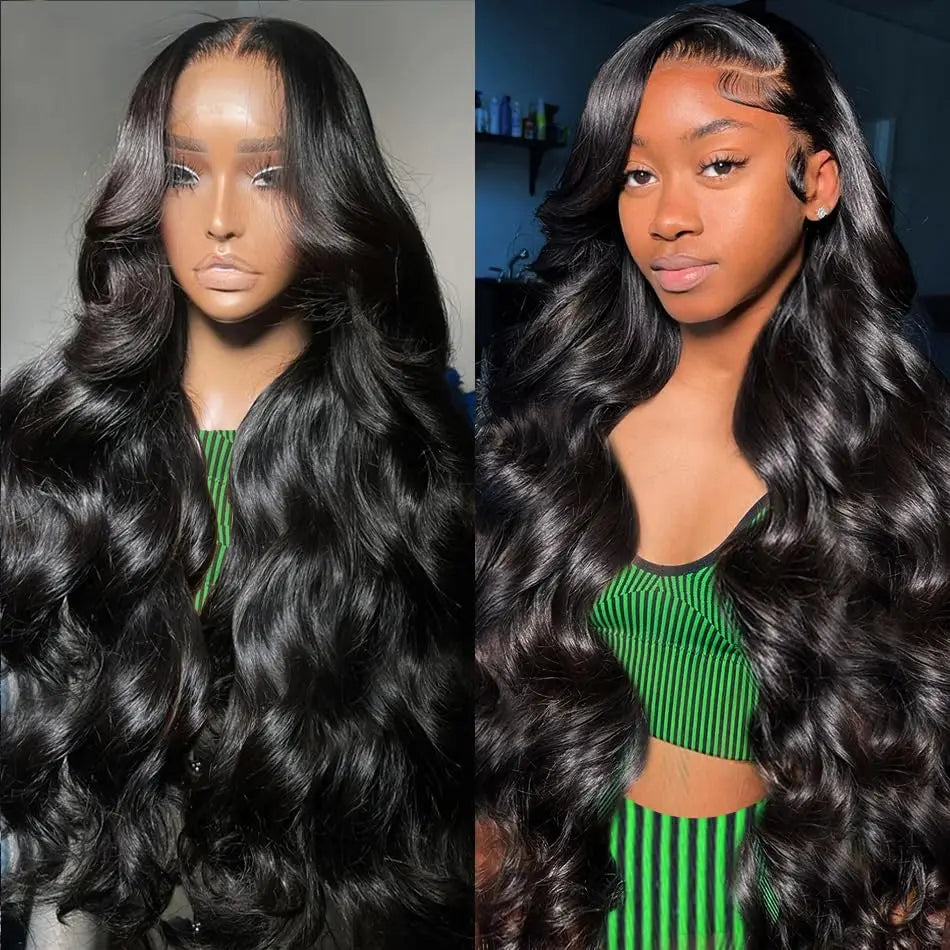 13x6 Pre Plucked Human Hair Body Wave 360 Full Human Hair Wigs