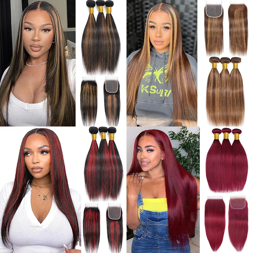 100% Unprocessed Burmese Virgin Raw Hair Bundles with closure