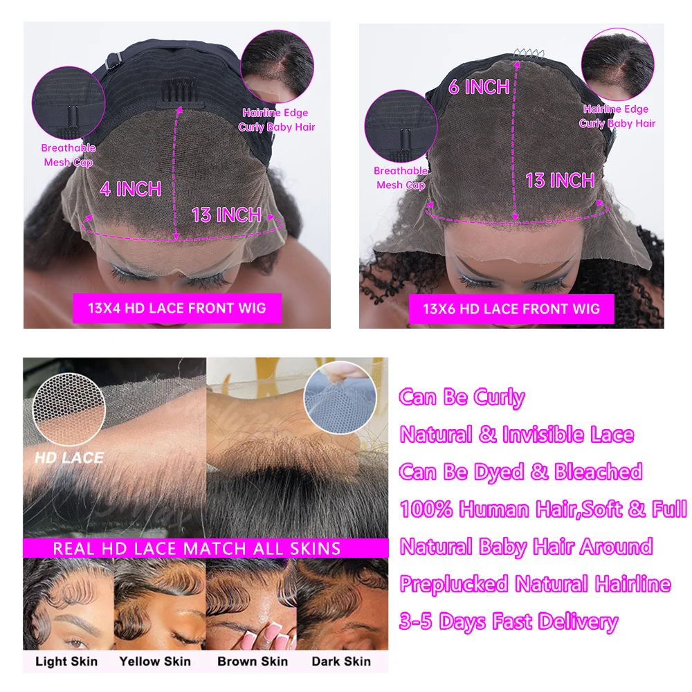 13x6 Pre Plucked Human Hair Body Wave 360 Full Human Hair Wigs