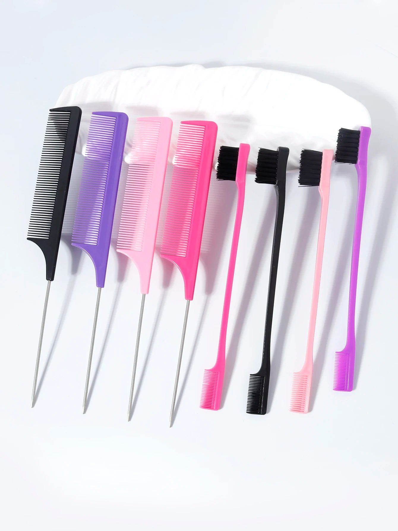 2pcs comb set, double-sided edge control brush, hair picking, hair styling, suitable for hair salons, special for real hair wigs