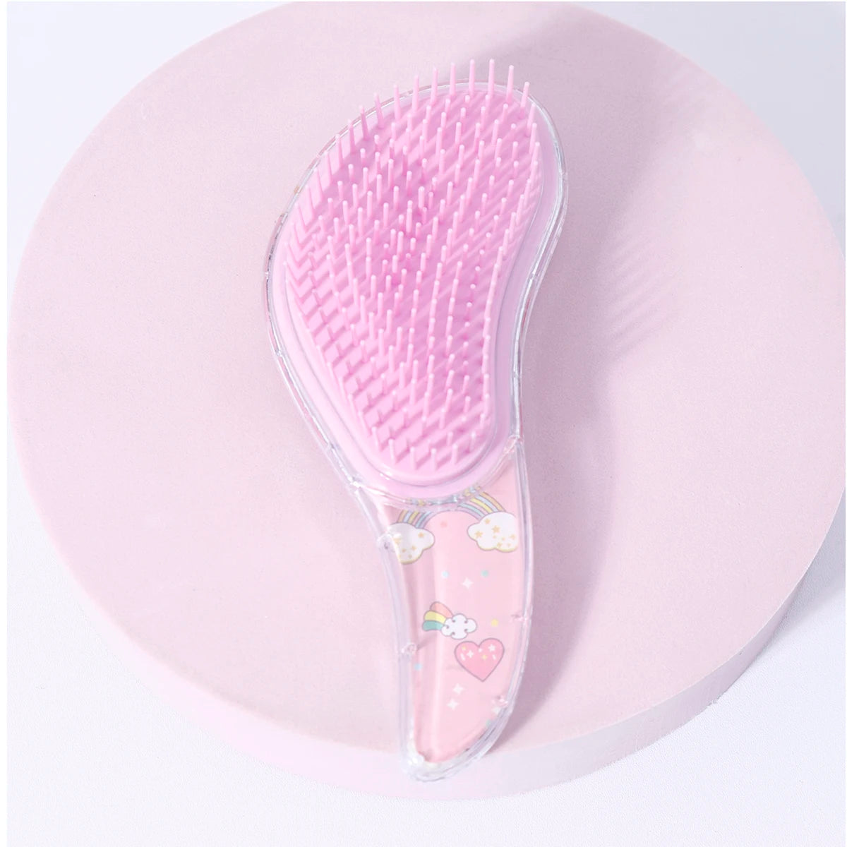 4-piece Cartoon Unicorn hair comb set- foldable hair brush with mirror included!