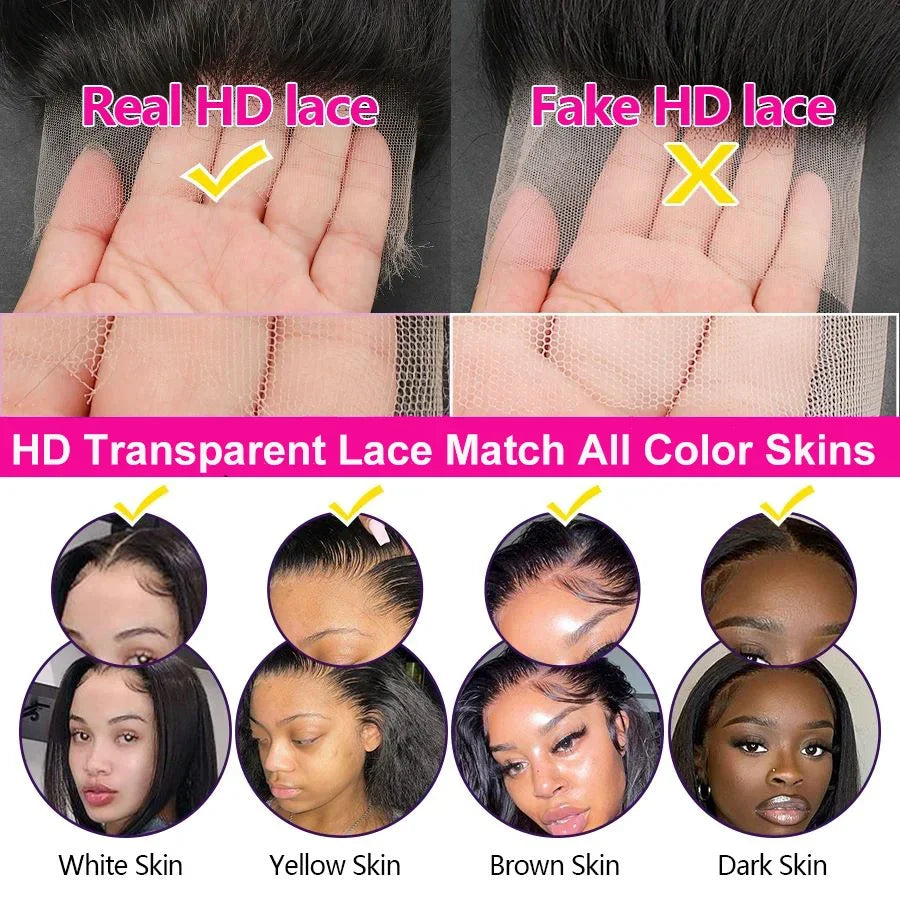 13X4 Lace Front Pre Plucked Bob Human Hair Wigs