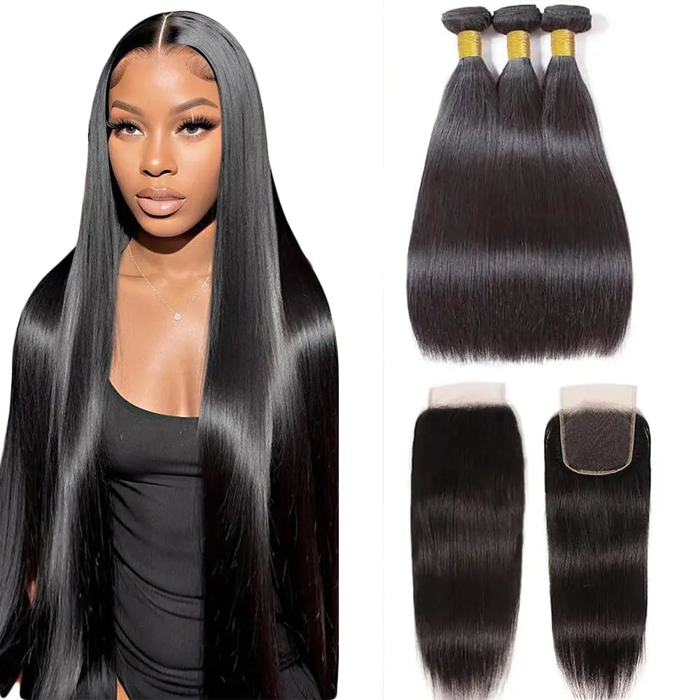 100% Unprocessed Burmese Virgin Raw Hair Bundles with closure